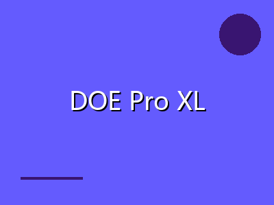 DOE Pro XL 21 - 实验设计软件