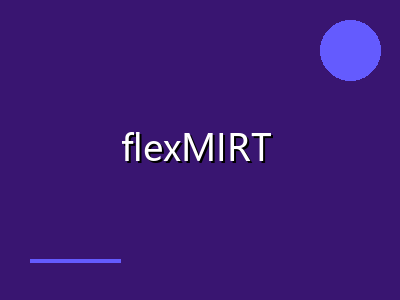 flexMIRT 3.6 项目反应理论IRT软件包