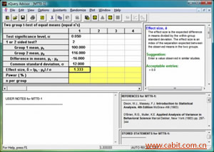 nQuery Advisor 7+nTerimװ-С͹Ч|Sample Size|Power Analysis