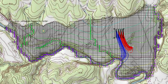 MODPATH 粒子追踪示意